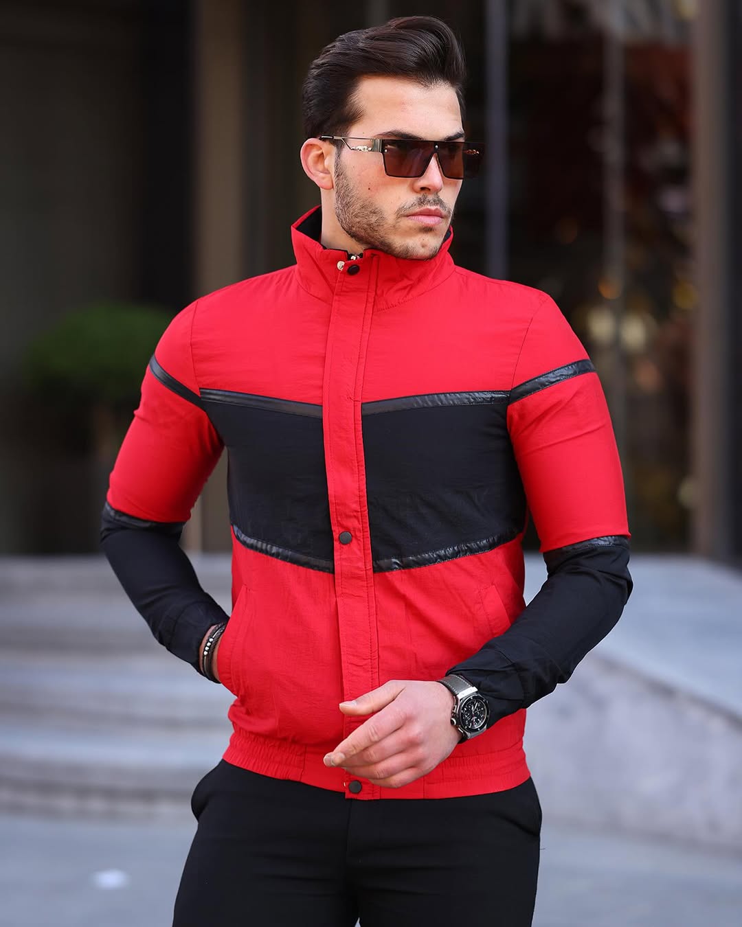Veste Homme Moderne Bicolore