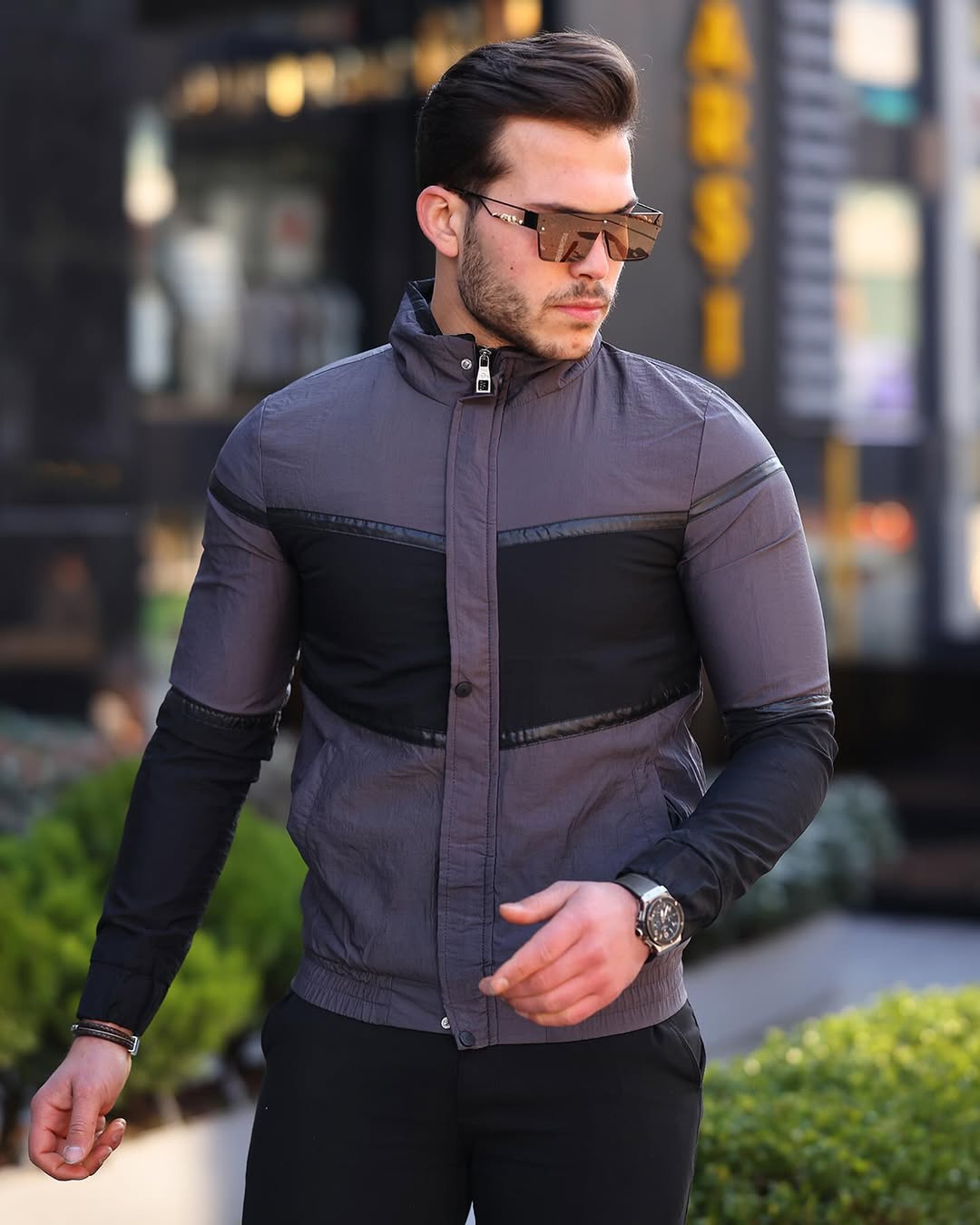 Veste Homme Moderne Bicolore