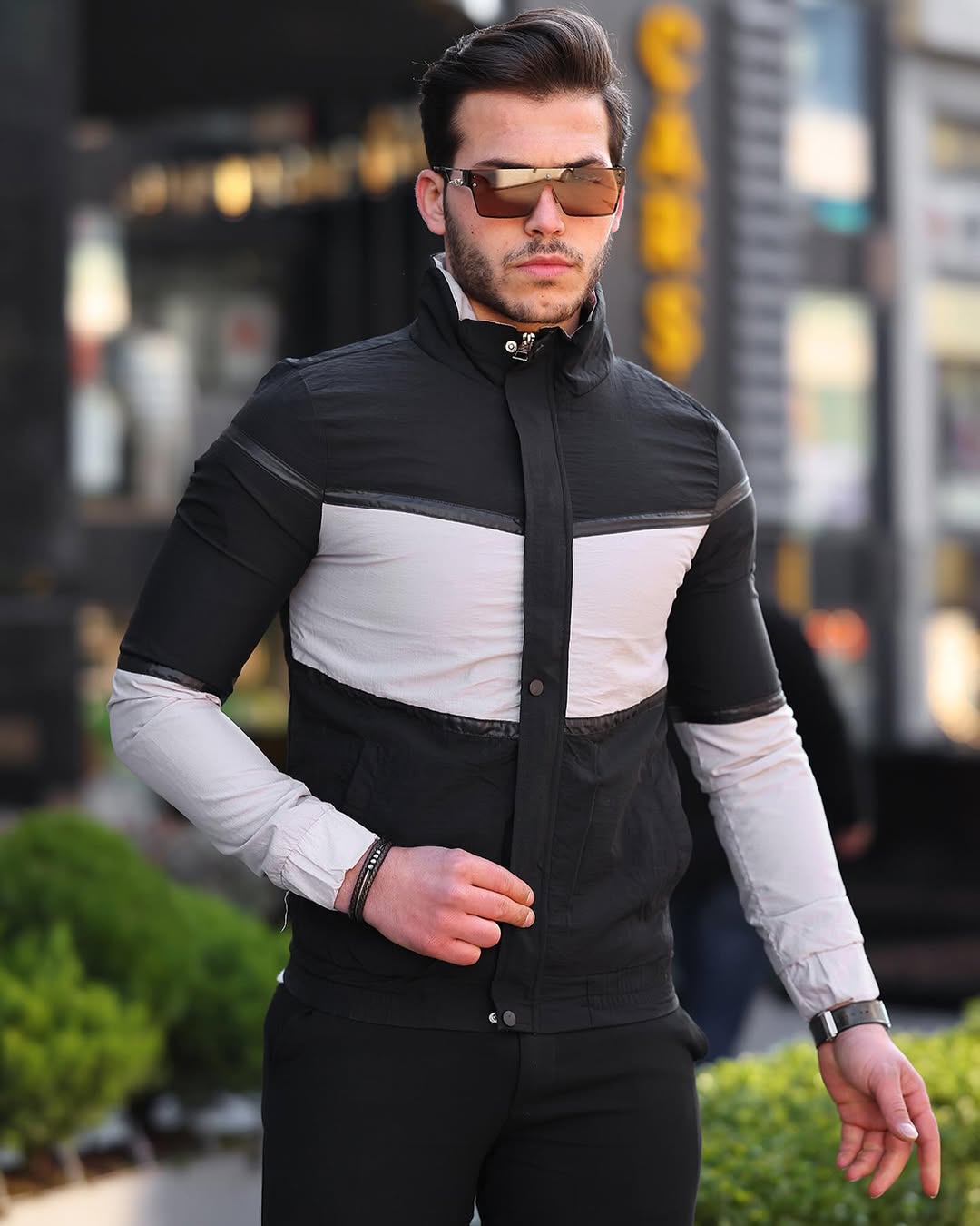Veste Homme Moderne Bicolore
